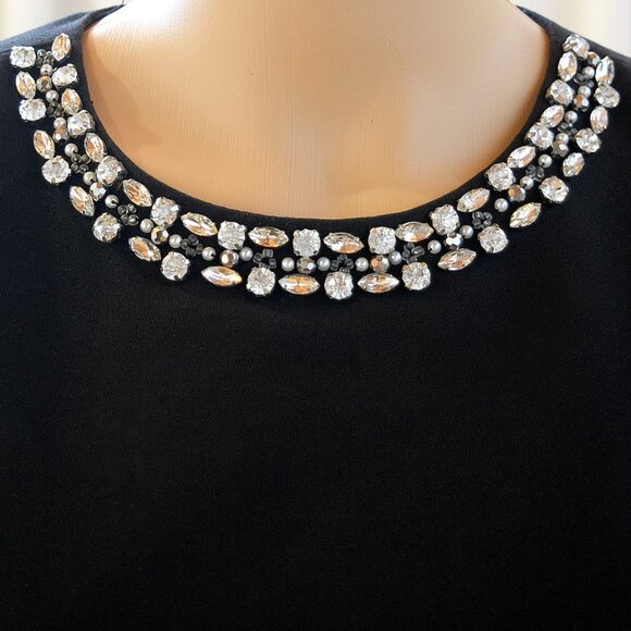 Vince Camuto Beautiful Dress Maribou Feathers - Crystals / Rhinestones & Beads - Picture 3 of 12